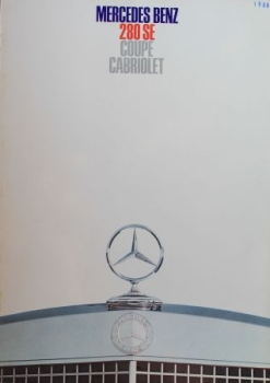 Mercedes-Benz 280 SE Coupe Cabriolet Modellprogramm 1968 Automobilprospekt (2064)